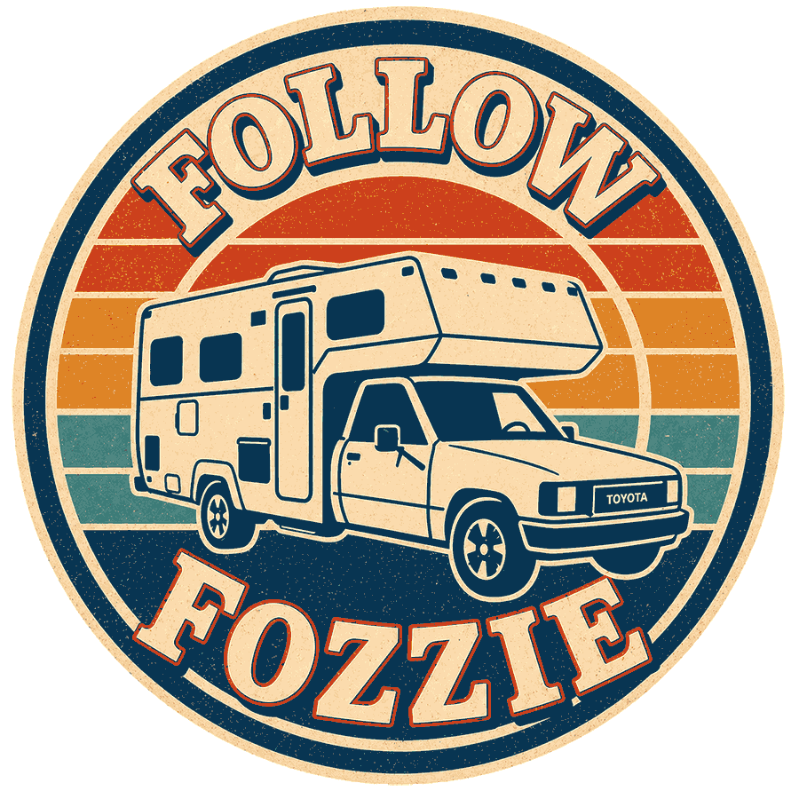 Follow Fozzie — 1986 Toyota Sunrader badge